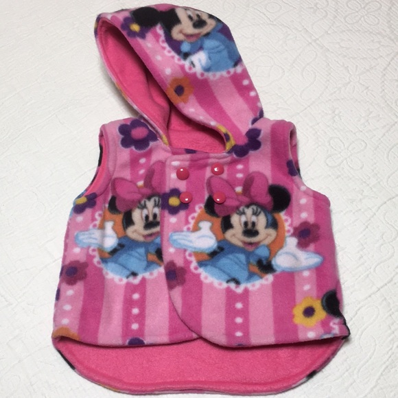 18m? (4/$20) Minnie Mouse Fleece Hooded Vest - Picture 1 of 16